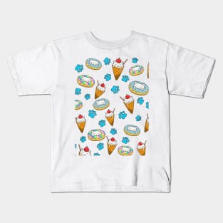 Donuts, ice creams and cats Kids T-Shirt